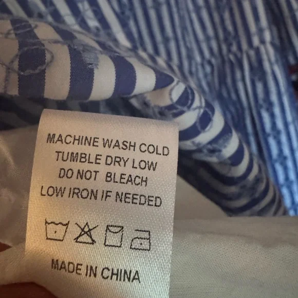 Pomander Place/Tuckernuck Blue Stripe Floral Embroidered Lanie Dress - Picture 6 of 6